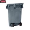 Kontener okrągły BRUTE® 166,5L Gray z kółkami